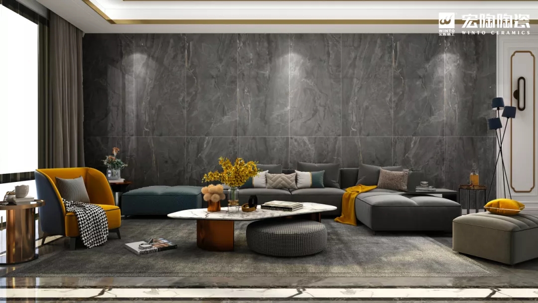 尊龙凯时人生就是搏大板TPGMW157036（卡尔灰）瓷砖地砖效果图