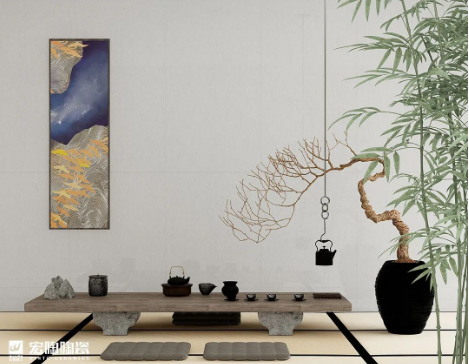 尊龙凯时人生就是搏菁系列质感砖茶楼效果图